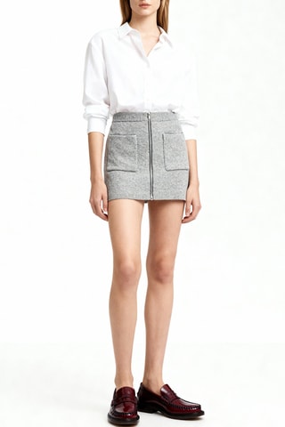 Wollen Minirok - Lichtgrijs