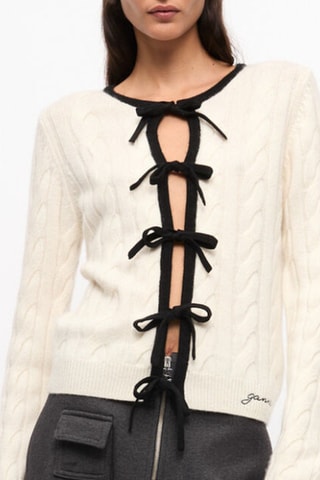 Merinoswollen en Kasjmier Vest - Ecru