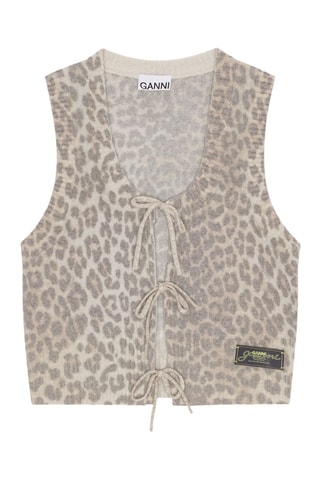 Mouwloos Alpacawollen en Wollen Vest - Beige