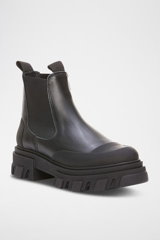 Kalfsleren Chelsea Boots - Zwart