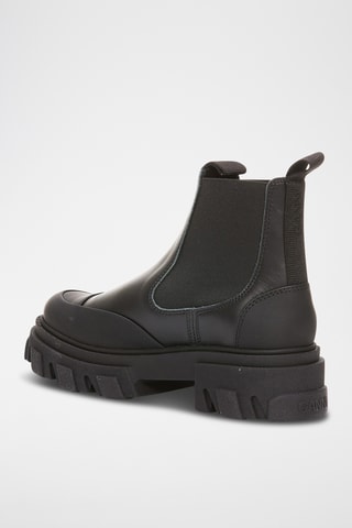 Kalfsleren Chelsea Boots - Zwart