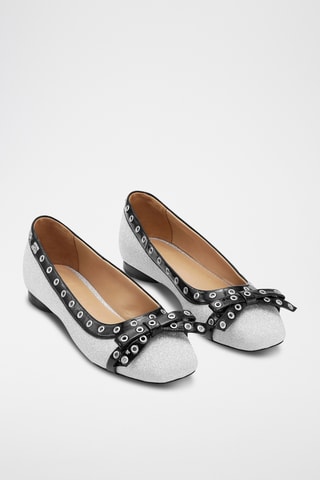 Leren Ballerina’s - Lichtgrijs