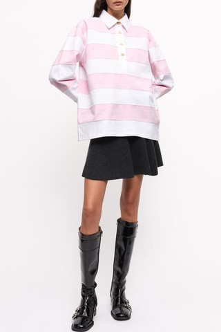 Biologisch Katoenen Polo - Roze en Wit