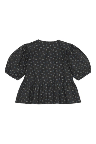 Biologisch Katoenen Blouse - Donkergrijs en Groen