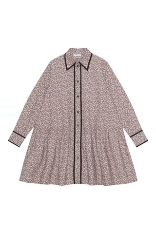 Biologisch Katoenen Blouse-jurk - Grijs en Beige