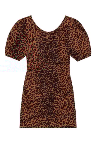 Biologisch Katoenen Nauwaansluitende Jurk - Bruin