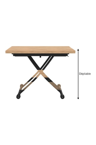 Mesa ajustable Tribeca - Natural y negro