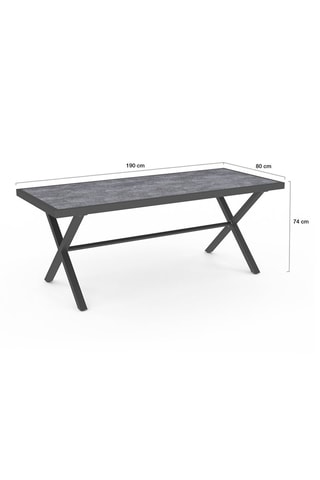 Mesa de jardín Athéna - 190 x 74 x 90 cm