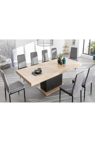 Mesa extensible Tania - Natural y negro