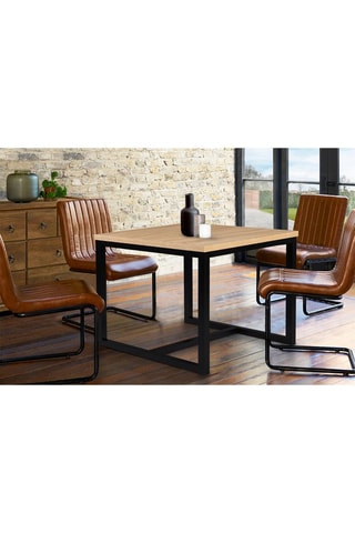 Mesa Manufacture - Imitación madera y negro