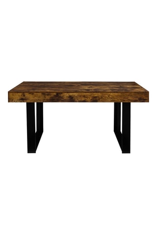 Mesa extensible Brixton - Imitación madera envejecida y negro