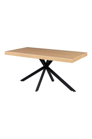 Mesa Brixton - Imitación madera y blanco