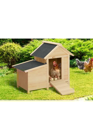 Gallinero Casita de madera con ponedero integrado - 2 gallinas