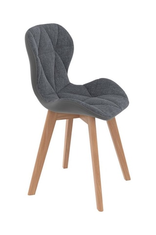 2 sillas Gladys - Estructura de madera - Patas de madera de caucho - 50 x 48 x 79 cm