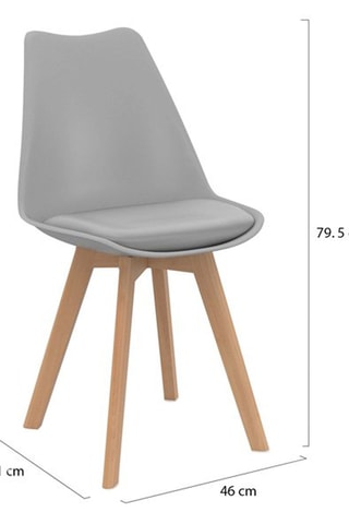 6 sillas Nordia - 46 x 79,5 x 51 cm