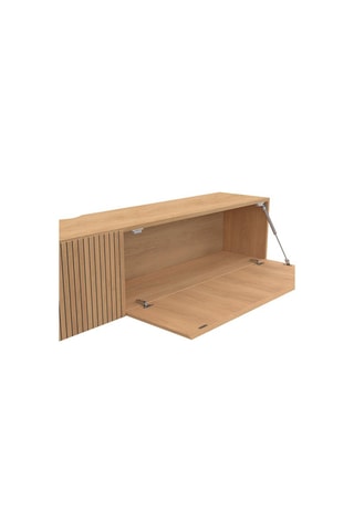 Mueble de TV suspendido de 2 puertas abatibles Faustine - 180 x 30 x 30 cm