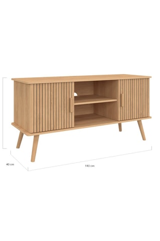 Mueble de TV de 2 puertas Faustine - 110 x 54 x 40 cm