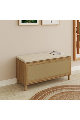 Banco con zapatero para 6 pares Erin - 100 x 51 x 30 cm