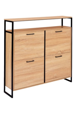 Zapatero de 4 puertas abatibles Alan - 100 x 97 x 23 cm