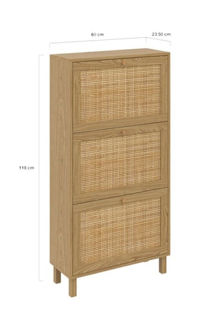 Zapatero de 3 puertas abatibles Erin - 60 x 118 x 23,5 cm