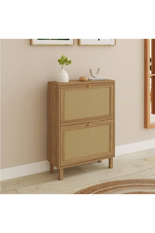 Zapatero Erin de 2 puertas abatibles - 60 x 23,5 x 83,5 cm