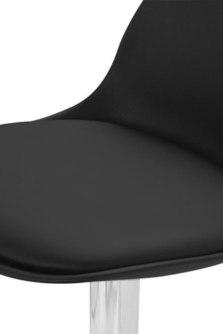 Taburetes de bar ajustables Karl negros y patas de metal - Pack de 2