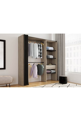 Vestidor extensible - Natural y negro