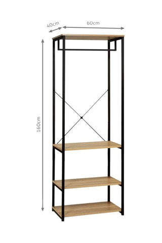 Guardarropa Manufacture - Modelo pequeño - Negro e imitación madera