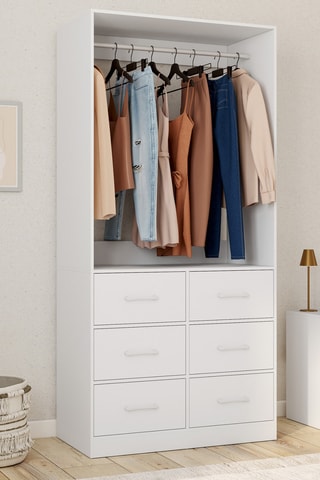 Vestidor de 6 cajones Uma - 167 x 80 x 40 cm