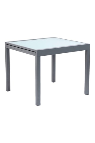 Mesa de jardín extensible de vidrio templado 90-180 cm