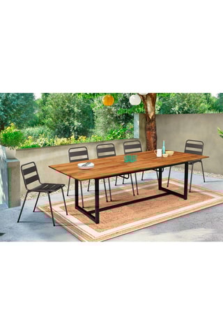 Mesa de jardín extensible Acacia 160-200 cm 