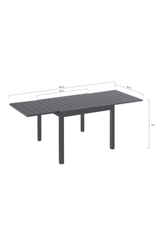 Conjunto de comedor extensible de 8 plazas de poliwood gris