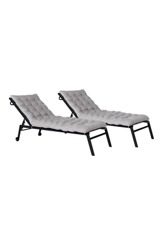 2 cojines para chaise longue - Gris