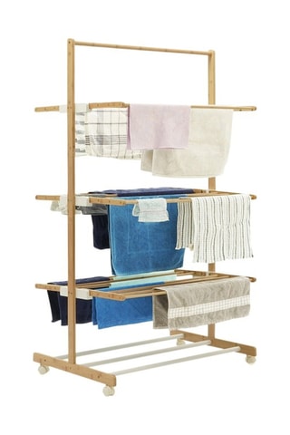 Tendedero de 3 niveles plegable - 85 x 150 x 65 cm - 22 m para tender