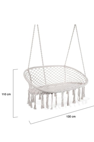 Banco 2 plazas de macramé para colgar