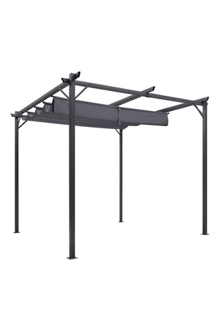 Pérgola con techo retráctil Marina - 9 m² - Antracita