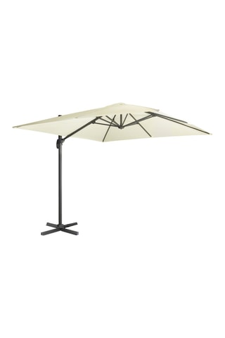 Sombrilla cuadrada 360° excéntrica con funda y pata