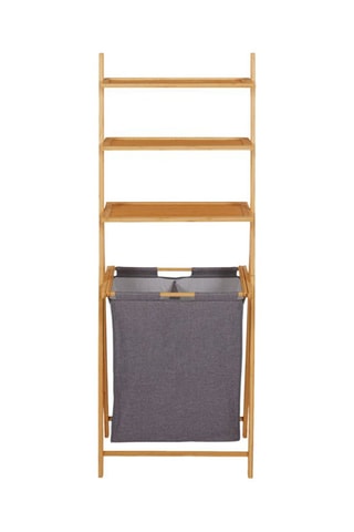 Cesta con baldas para ropa Maya - Gris y natural