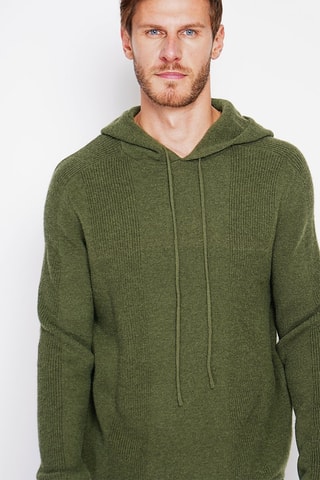 Maglia con cappuccio - Kaki