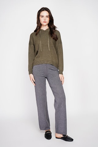 Maglia con cappuccio - Kaki