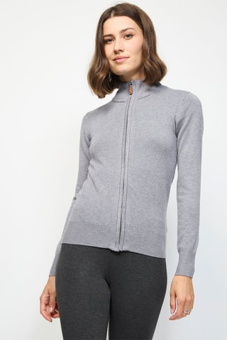 Cardigan - Grigio chiaro melange