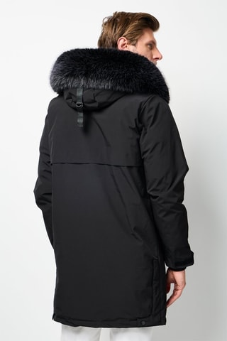 Piumino con cappuccio - Nero