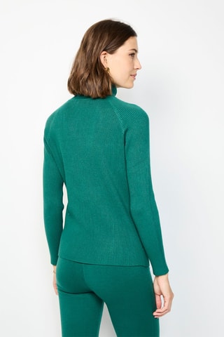 Maglia e pantaloni larghi a vita alta - Verde scuro