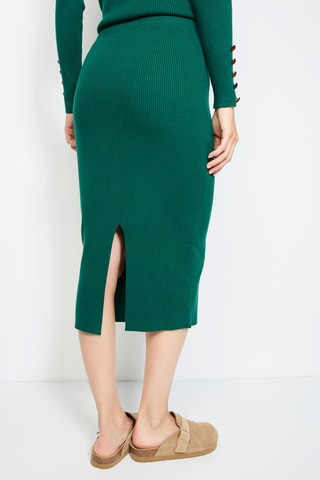 Gonna a tubino a vita alta - Verde
