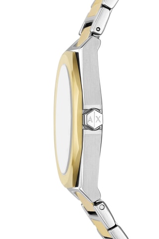 Estuche reloj de cuarzo de acero y collar