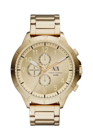 Reloj de cuarzo de acero - Cronógrafo - Dorado