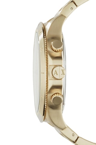 Reloj de cuarzo de acero - Cronógrafo - Dorado