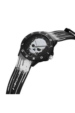 Reloj de cuarzo de silicona - Negro y gris