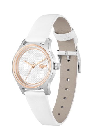 Reloj de cuarzo de piel - Blanco