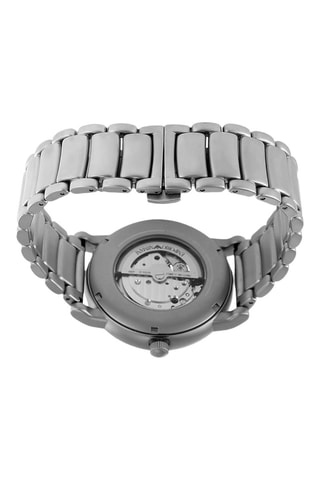 Reloj automático de acero - Plateado y negro